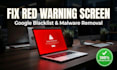 clean hacked website, remove blacklist and fix google security warning