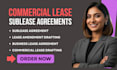 draft commercial lease , sublease agreements with amendments