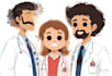 vector design of doctor characters illustration