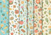 design custom seamless food wrapping paper patterns