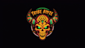 do tribal skull head mascot logo design