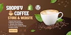 design coffee website, coffee shopify store, cafe website
