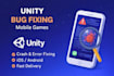 fix bugs and errors in your unity mobile game