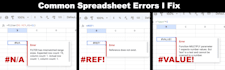 fix broken google and excel spreadsheets and formulas