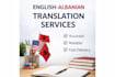 professionally translate english texts into albanian