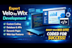 develop custom velo by wix code, databases, and dynamic website functionality