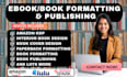 deliver clean book formatting and book publishing on amazon KDP
