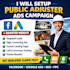 setup public adjuster ads campaign using facebook, google ads adjuster website