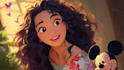 illustrate unique disney portrait painting