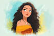 do cute disney cartoon portrait
