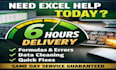 do urgent excel work , 6 hour delivery , fix formulas, formatting and errors