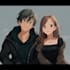 do a anime couple character art anime style