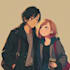 draw a anime couple character art anime