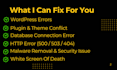 quickly fix wordpress bugs, critical errors, broken sites