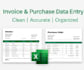 enter vendor bills and accounts payable data in excel