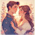 draw romantic couple portrait illustration