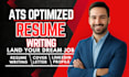 write executive government sector resume, ats optimized cv