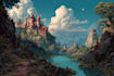 design amazing fantasy landscape