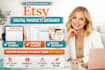 design profitable etsy digital products, planners printable invitations