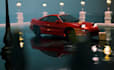 create a cinematic 3d car chase animation with realistic motion and speed
