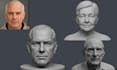 sculpt realistic 3d head bust, 3d face, anime figure  stl file for 3d printing