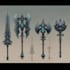 draw custom fantasy dnd weapons art and props