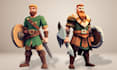 create custom low poly 3d characters for game assets and animation