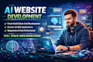 ai website development as full stack web developer, front end, backend developer
