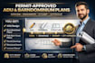 design adu plan, barndominium and pole barn house plan with stamp for approval