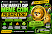 promote low market cap meme coin for viral community growth
