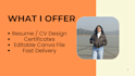 design a professional resume and certificates using canva