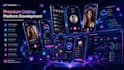 develop ai dating app tinder, bumble and hinge style, flutter, full stack team
