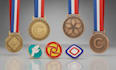 design running, cycling event medal and badges