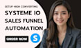 setup systeme io website, systeme io email automations, systeme io sales funnel
