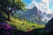 create a fantasy landscape