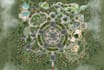 render detailed 2d site plan, tree house design, 3d landscape architecture, skp