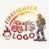 create a custom firefighter or fire department logo