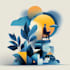create abstract illustration for your business