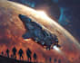 illustrate a spaceships and sci fi vehicles