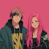 do a anime couple character art anime style