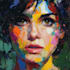 paint expressive colorful abstract portraits