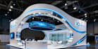 design 3d exhibition stall, kiosk rendering, architecture, booth, popup store