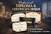 design modern diploma, certificate