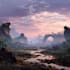 digitally paint fantasy landscape