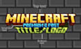 a minecraft server or smp logo in minecraft style