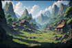 create environments, landscapes, board game, concept art