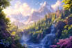 draw a natural landscape and background illustration