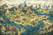 draw fantasy dnd map, battle game map, ttrpg cartography
