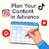 create content ideas and schedule posts to grow your social media