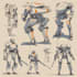 draw or design mechs robots concepts